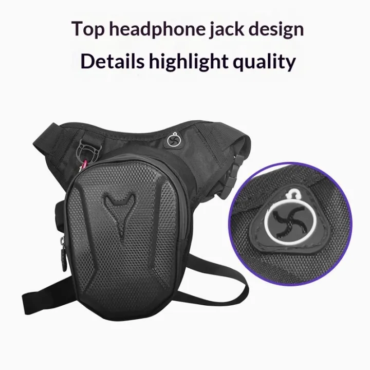 HOMEFISH%201PC%20Black%20Motorcycle%20Leg%20Bag%20Waterproof%20Rider%20Waist%20Bag%20Cycling%20Bike%20Crossbody%20Bag%20Motorcycle%20Equipment%20-%20Image%202