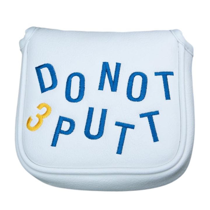 Funny PU Leather Embroidered Golf Putter Cover - Premium Golf Club Protector |Essential Golf Accessories for Men&Women with Prem