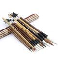 6/9/12/16Pcs Chinese Calligraphy Brushes Set with Roll-up Bamboo Brush Holder Sumi Painting Writing Kanji Art Watercolor Brush. 