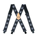 Suspenders Man For Pants 2" Wide Adjustable and Elastic Braces X Shape With Strong Clips - Heavy Duty Elastic Braces For Men. 