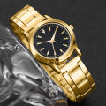 【Low price】2pcs Fashion Couple Watches Luxury Men Women Simple Quartz Watches Alloy Band Wristwatches Reloj Mujer（Without Box）. 