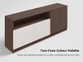 BM-MART Modren TV stand Wood brown/white Sienna Media Unit. 