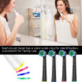 4pcs Cross Clean Brush Heads Compatible with Oral B Electric Toothbrush,Cross Generic Electric Toothbrush Heads,Black. 