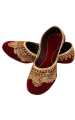 Women's Rajasthani Jutti Handmade Embroidered Slippers Golden Color for Women Rajasthani Footwear. 