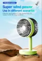 DP-7639 Rechargeable 4000mAh Battery 3-6 hours battery backup with Three super Speed Modes Up-Down Adjustable table mini Fan.