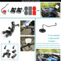 Action Camera Accessories Set For  Hero13 12 11 10For  Yi Insta360 X4 X3 Case Kit Strap Mount Selfie Stick Motorcycle. 