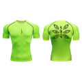 Graphic Print Compression Shirt for Men Gym Workout Running T-Shirt Tees Tops Athletic Quick Dry Undershirt Baselayer Activewear. 