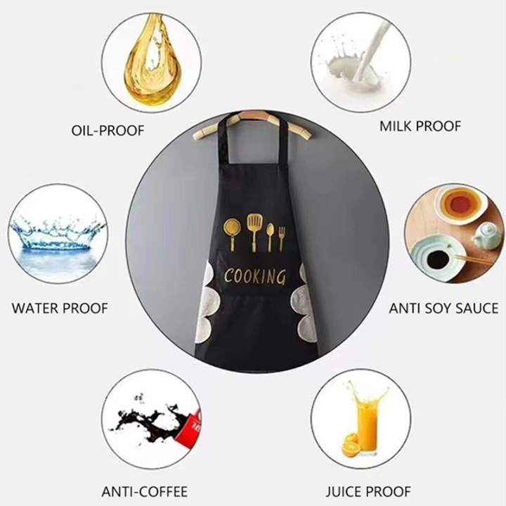 Apron%20Waterproof%20Oilproof%20Can%20Wipe%20Hands%20Kitchen%20Work%20Clothes%20Home%20Cooking%20Cleaning%20Men%20and%20Women%20Universal%20Sleeveless%20Apron%20-%20Image%204