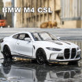 1:36 BMW M4 CSL Diecast Cars Toy Alloy Model High Simulation Doors Opened Pull Back Cars Toys Collection Ornaments Gift for Kids. 