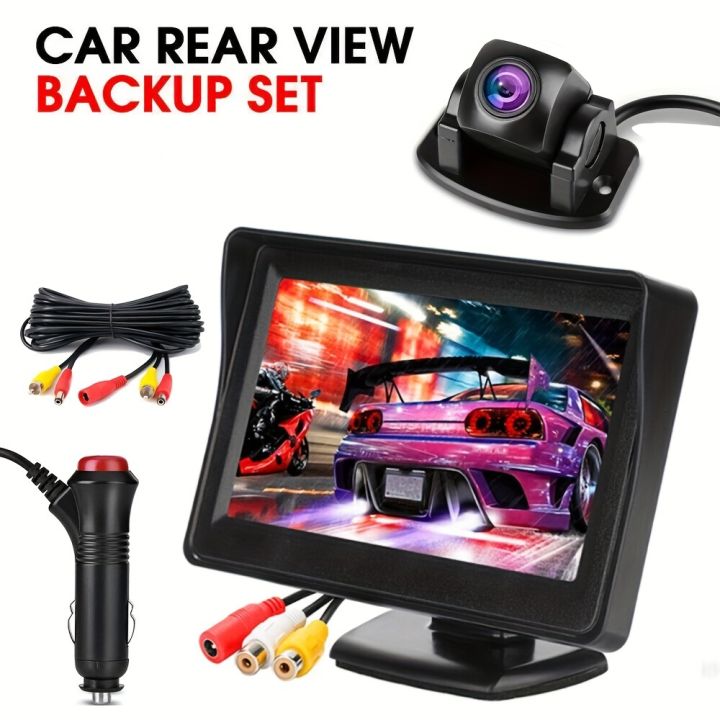 Wired Car Backup NEW Camera Rear View System 4.3