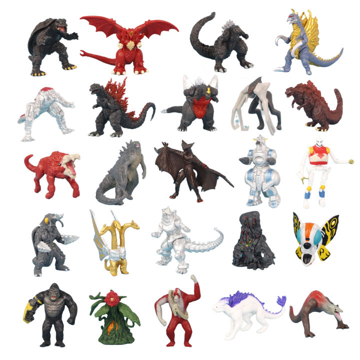 24pcs/set Godzilla vs King Kong  Figure Model Toys 17cm