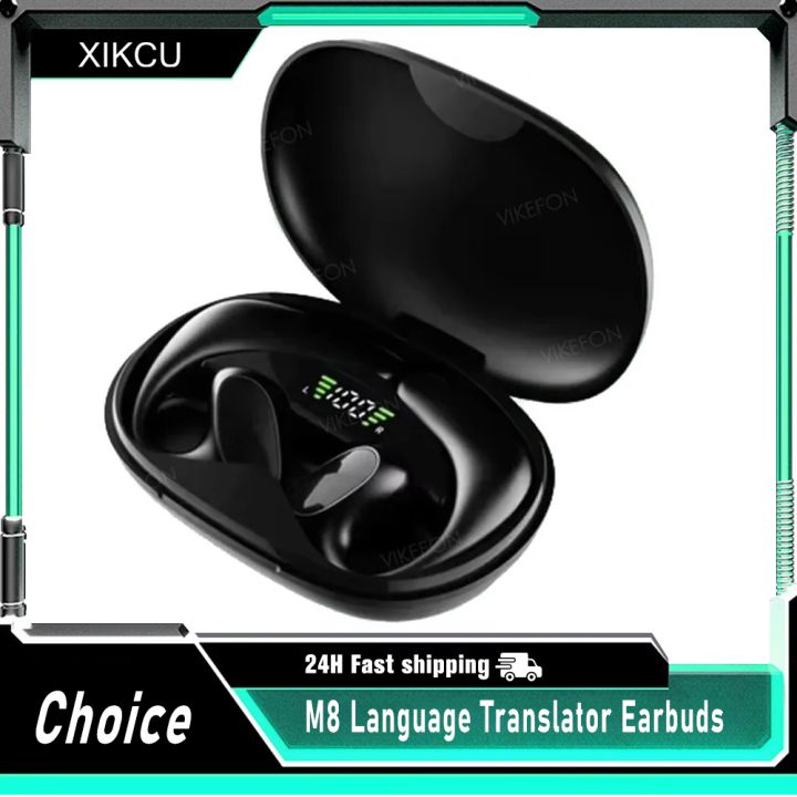 Intelligent M8 Language Translation Earplug 144 Language High-precision Wireless Bluetooth Bidirectional Translation Equipment