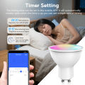Tuya ZigBee/WiFi GU10 Smart LED Bulb RGB+C+W White Dimmable Lamp Smart Life App Control Voice Alexa  For Home Wall Hot New. 