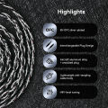 KBEAR P34 Earphone Upgrade Cable 5N 2-Strands 98-Core OFC Silver-Plated Interchangeable Plug Design 3.5/4.4 for MK3.