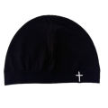 Cross Embroidered Knitted Skull Hat for Autumn and Winter Warmth Cover, Single layer Nylon Hat for Party.