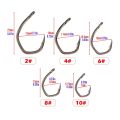 Hirisi 50pcs PTFE Coated High Carbon Stainless Steel Micro Barbed Fish Hook With Eye 8033 Fishing Accessories Spliceable Box. 