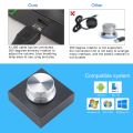 USB Computer Volume Controller Mini One-button Mute Control PC Speaker External Volume Control Adjust Knob Black Plug and Play. 