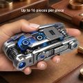 16-in-1 Socket Wrench Set Portable Folding Screwdriver Multi-Tool Compact EDC Repair Kit for Electronics & Bicycle Easy to Use. 