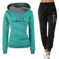 Jogging Hoodies Autumn Winter Quality Women's Tracksuit Casual Print Single Sport Pants Comfort Outdoors Daily Gym Woman Fashion. 