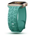 Engraved Strap For Apple Watch Band ultra 2 49mm 45mm 44mm 42-41mm 40mm Silicone Leopard bracelet Iwatch Series 9 8 7 se 3 6 5 4.