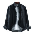 3 Colors 2024 New Men's Casual Denim Shirt Fashion Casual Cotton Slim Fit Cowboy Long Sleeve Shirt Male Brand Clothes. 