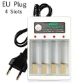 AA / AAA Battery Charger 4 Slots 220V For 1.2V Rechargeable Battery Quick Charger with Cover Protection Adapter Accessorie. 