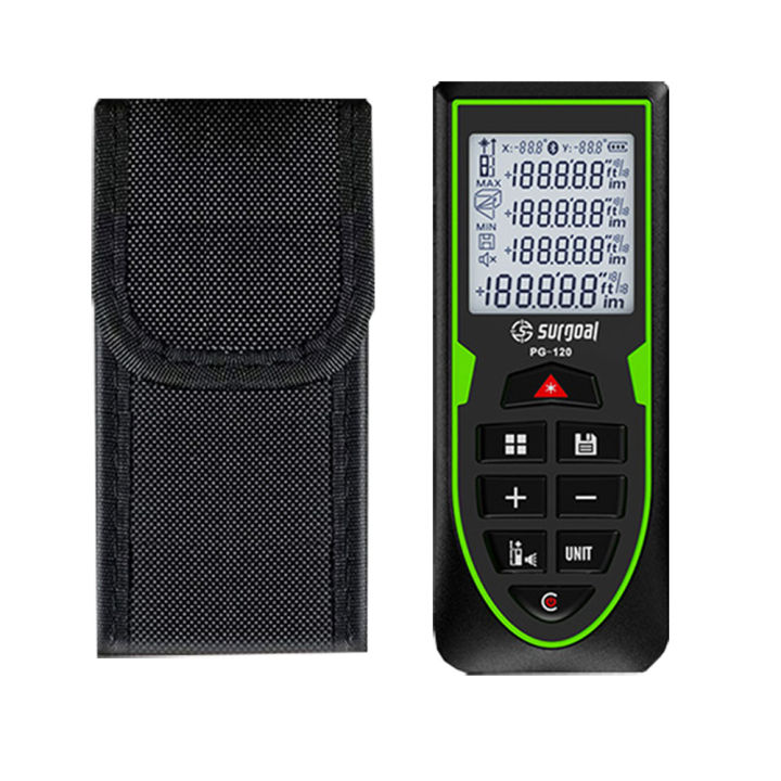 Green Laser Distance Meter 120m Rangefinder Rechargeable with Digital ...
