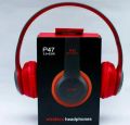 P47 Wireless Bluetooth Headphones 5.0 | Foldable Over-Ear Headset | Stereo Bass | Wireless + AUX + FM Radio + TF Card | Built-in Mic | Rechargeable Headphones for Android, iPhone, Laptop & PC.