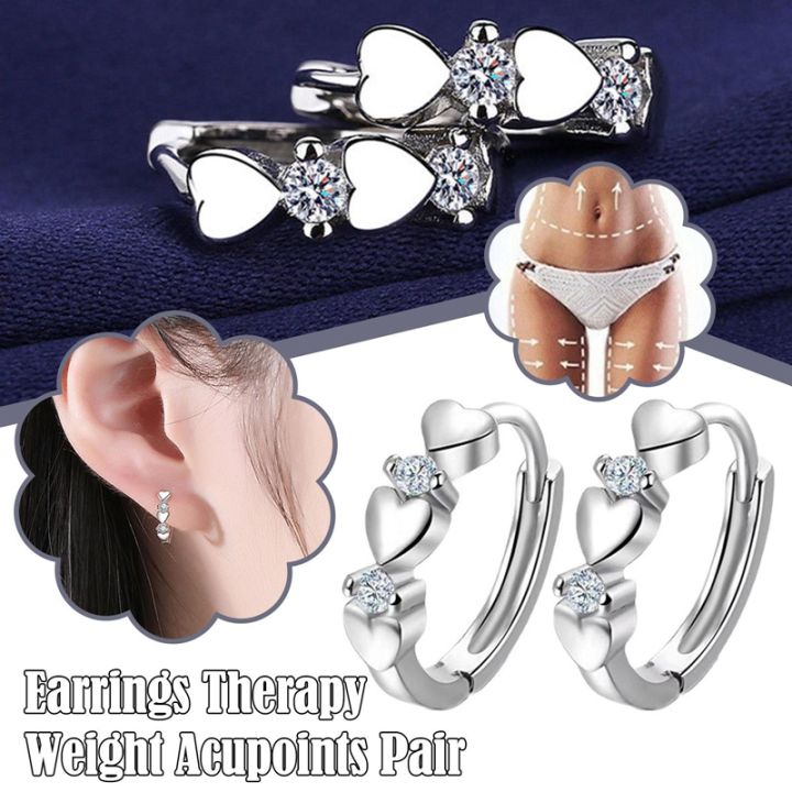 Earrings Therapy Weight Acupoints Pair Slimming Ear Slim Magnetic Loss Stud Body Jewelry Girls Lazy Paste Slim Patch 1 Pair