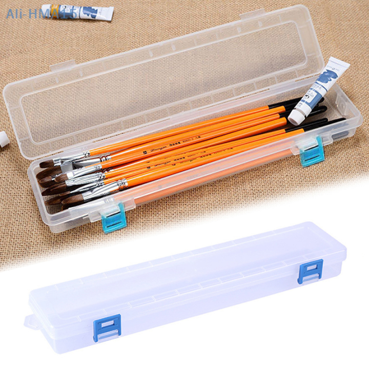 Transparent Brush Painting Pencils Storage Box Watercolor Pen Container ...