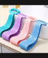 silicone Body scrubber Bath belt for men and women Exfoliating back washer shower strap with massage Nubs. 