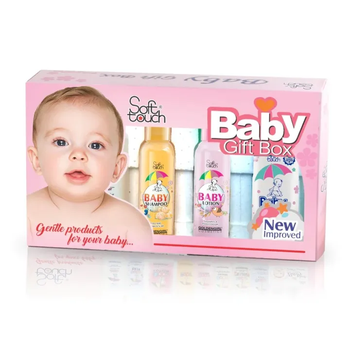 Soft%20Touch%20Baby%20Gift%20Box%20Small%204%20Items%20Includes%20Baby%20Lotion,%20Shampoo,%20Powder%20&%20Soap%20-%20Image%202