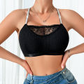 1pcs Ribbed Sexy Women's Bras Cross Shoulder Straps Sexy Lingerie Wire-Free Padless Bras Push Up Brassiere Fashion Underwear. 