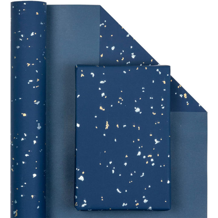 1roll%20%20Wrapping%20Paper%20Navy%20Blue%20Gold%20Foil%20%20Wrapping%20Paper%20%20Paper%20Suitable%20for%20Birthdays%20and%20Festivals%20DIY%20%20-%20Image%203