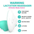 Warming Lactation Massager Soft Silicone Electric Breast Massager for Breastfeeding 6 Vibration Modes + 3 Levels Warming Modes. 