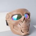 Creative Skull Motorcycle Riding Mask Retro Harley Mask Windproof Dustproof Face Mask Outdoor Goggles Adjustable Elastic Band.