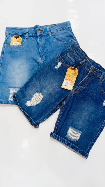 New Men's  patch denim short