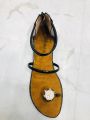 Ladies Fashionable Slim One Pie Stone Ribbon Flat Sandals. Ladies New Collection High Quality Belt Shoes.