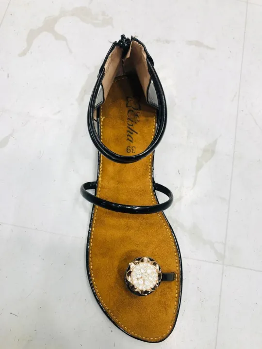 Ladies%20Fashionable%20Slim%20One%20Pie%20Stone%20Ribbon%20Flat%20Sandals.%20Ladies%20New%20Collection%20High%20Quality%20Belt%20Shoes%20-%20Image%202