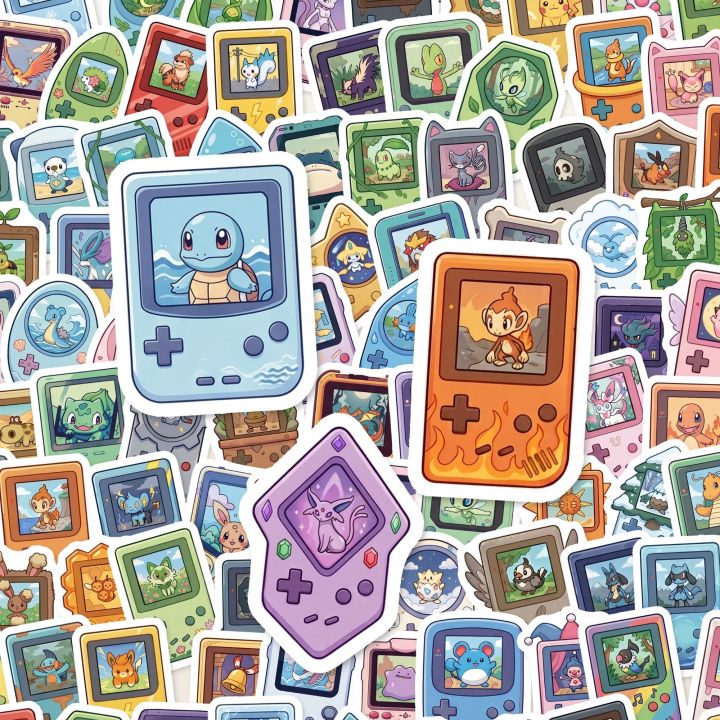 25 Pcs Kawaii Pokemon Stickers – Retro Video Game Anime DIY ...