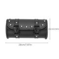 Motorcycle Back Seat Bag PU Leather Tail Pack Waterproof Motorbike Side Bag Retro  Mini Universal Roll Bag. 