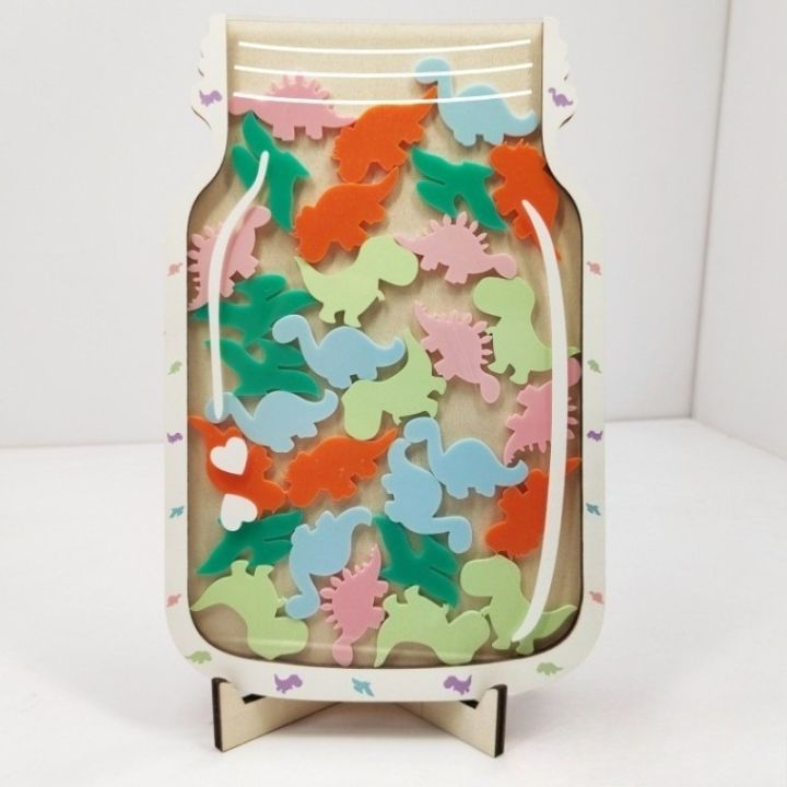 Wooden Star Reward Jar with Tokens Personalized Wish Jar for Kids ...