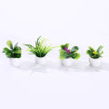 4Pcs 1:12 Dollhouse Miniature Mini Tree Potted For Green Plant In Pot Doll House Furniture Home Decor Simulation Potted Plants. 