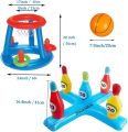 Swimming Pool Toy Game Set, Swimming Pool Basketball Circle Inflatable Cross Ring Throwing Game. 