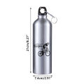 Aluminum Alloy 750ml Bicycle Water Bottle Food Grade Sports Fitness Running Riding Camping Hiking Kettle Leak-proof Bike Bottle.