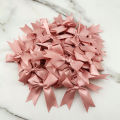 (50pcs) 1 inch fresh pink ribbon bows Polyester Satin Bow Flower DIY Craft Decoration. 