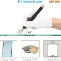 🪟 1pc Diamond Tipped Glass Cutting Tool Portable Glass Cutter | Hardwood Handle | Heavy Duty Craft Cutting Knife | Cuts Glass Up To 10mm Thickness. 