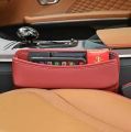 Premium Leather Car Seat Organizer And Storage Adjustable Seat Gap Filler. 