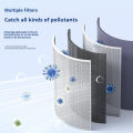TINSOL Mini Air Purifier HEPA Filter uses negative ion technology to eliminate formaldehyde odors, smoke, and dust particles.
