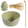 Matcha Making Kit Japanese Tea Set Scoop (Chashaku)Matcha (Chasen) Tea Set with Ceramic Bowl Bamboo Accessories for Tea Lovers.